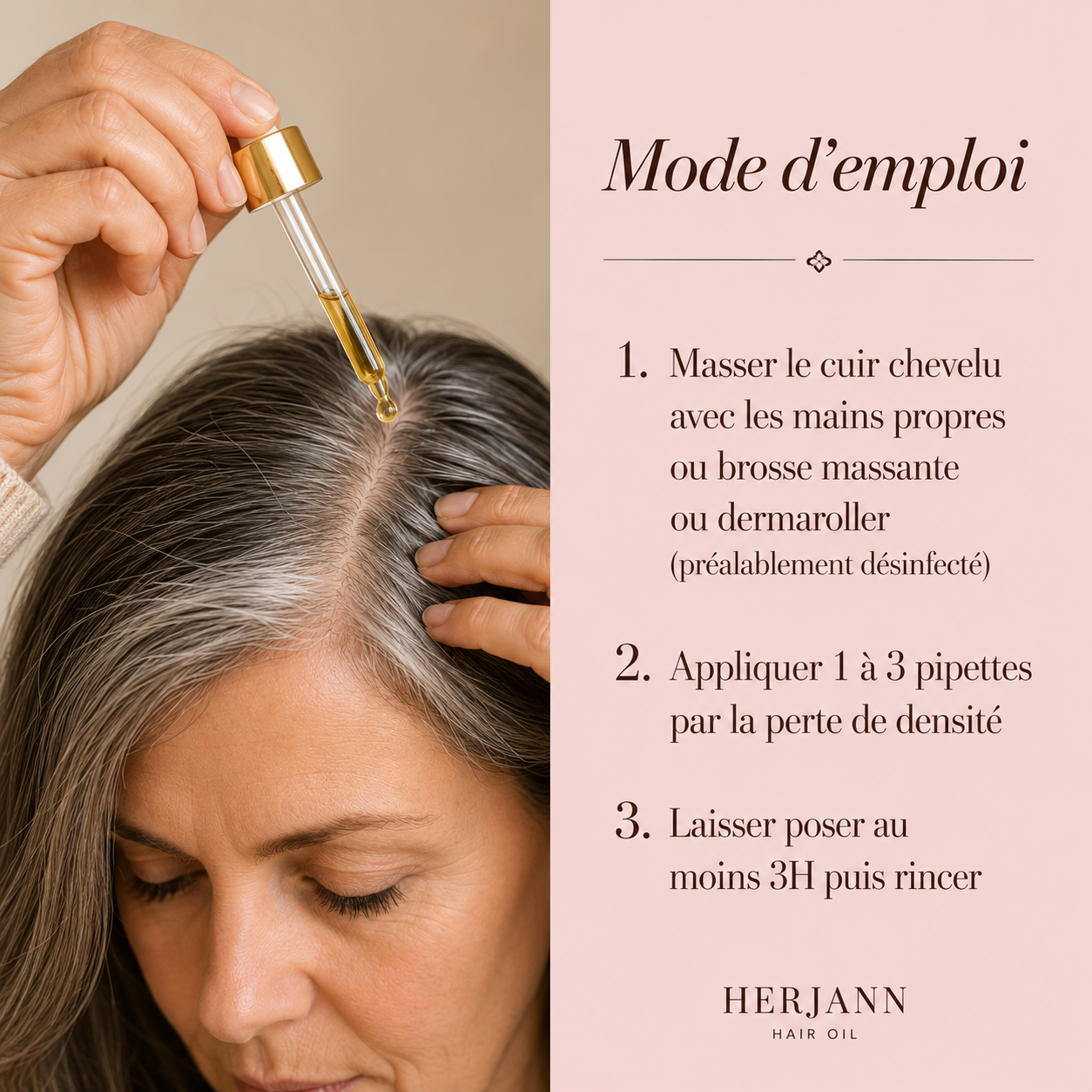 Grow Sérum Herjann – Sérum Anti-Chute et Fortifiant Cuir Chevelu 50 ml
