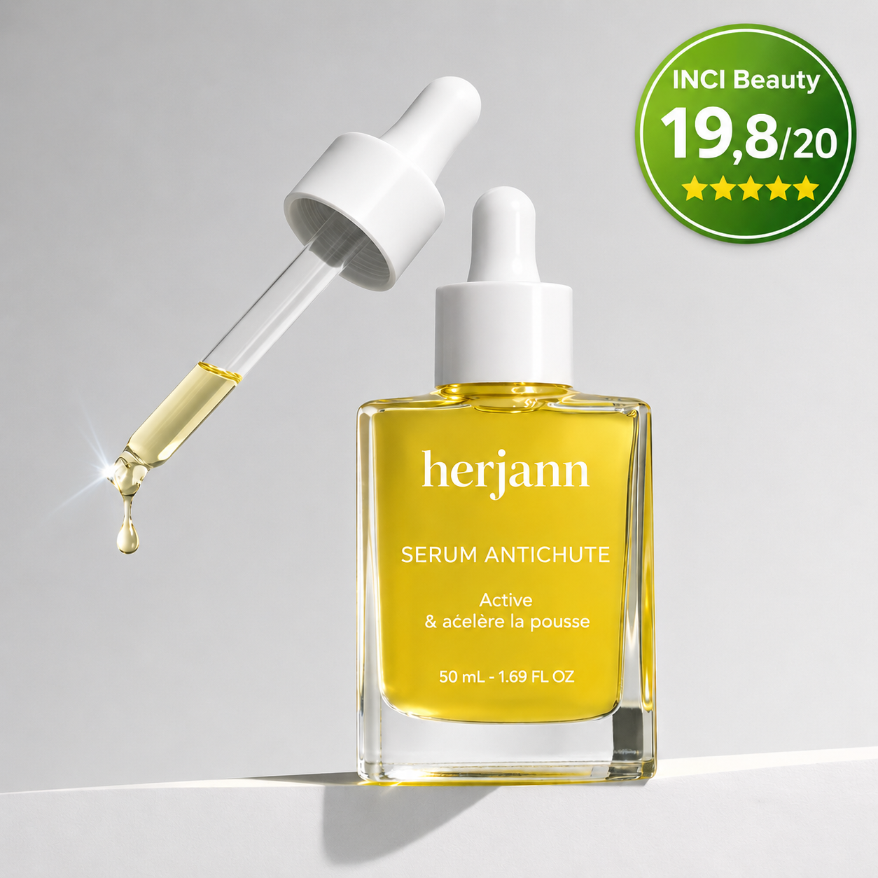 Grow Sérum Herjann – Sérum Anti-Chute et Fortifiant Cuir Chevelu 50 ml